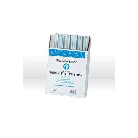 Precision Brand 32 Piece Square Keystock Assortment, Zinc Plated, 12in. Length 14680